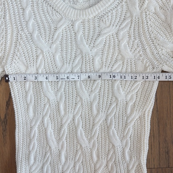 Splendid Collection Women’s Cable Knit Cashmere Blend Sweater in Cream Size XS - Picture 8 of 11